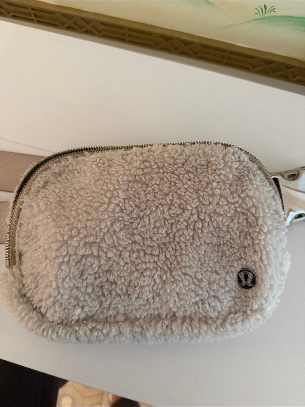lululemon athletica Cream Sherpa Crossbody Bag
